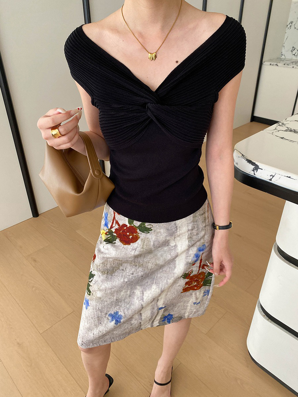 氣質扭結V領針織上衣,evaviva,4N-ZA09220,氣質扭結V領針織上衣,周新品優惠,NEWARRIVAL