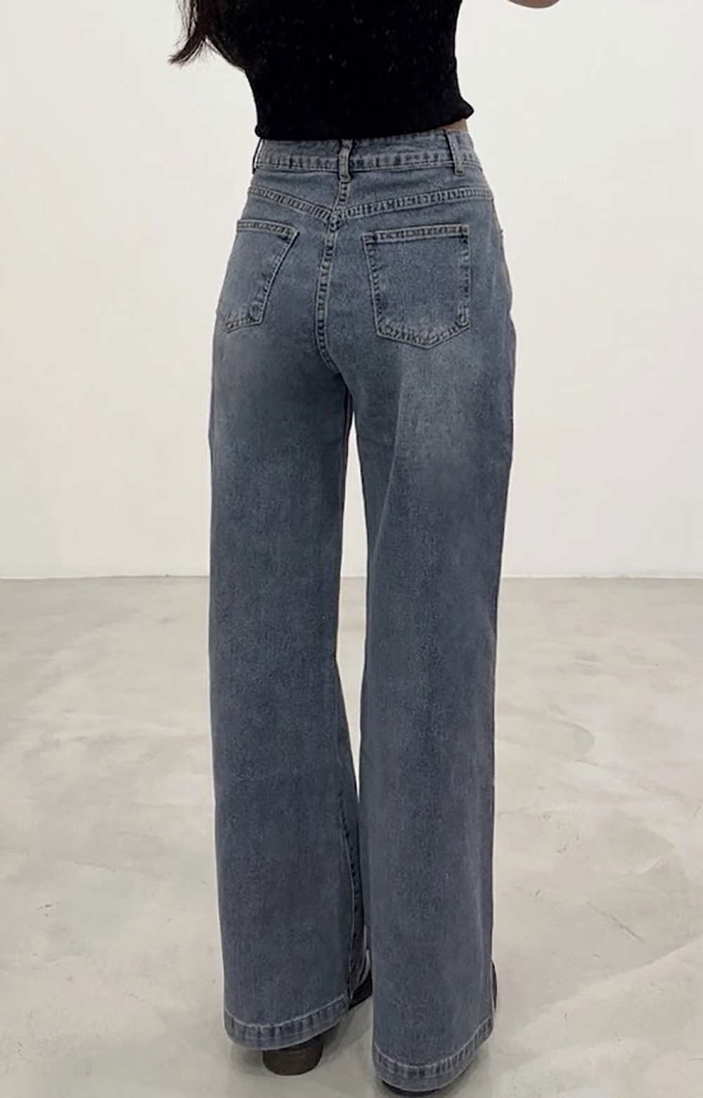 微古著感直筒牛仔褲,evaviva,99-BF7649,微古著感直筒牛仔褲,領500,999免運