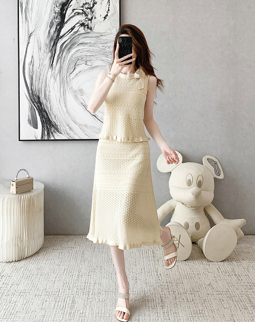 鏤空緹花針織裙裝,evaviva,JW-ZE09225,鏤空緹花針織裙裝,領500,999免運