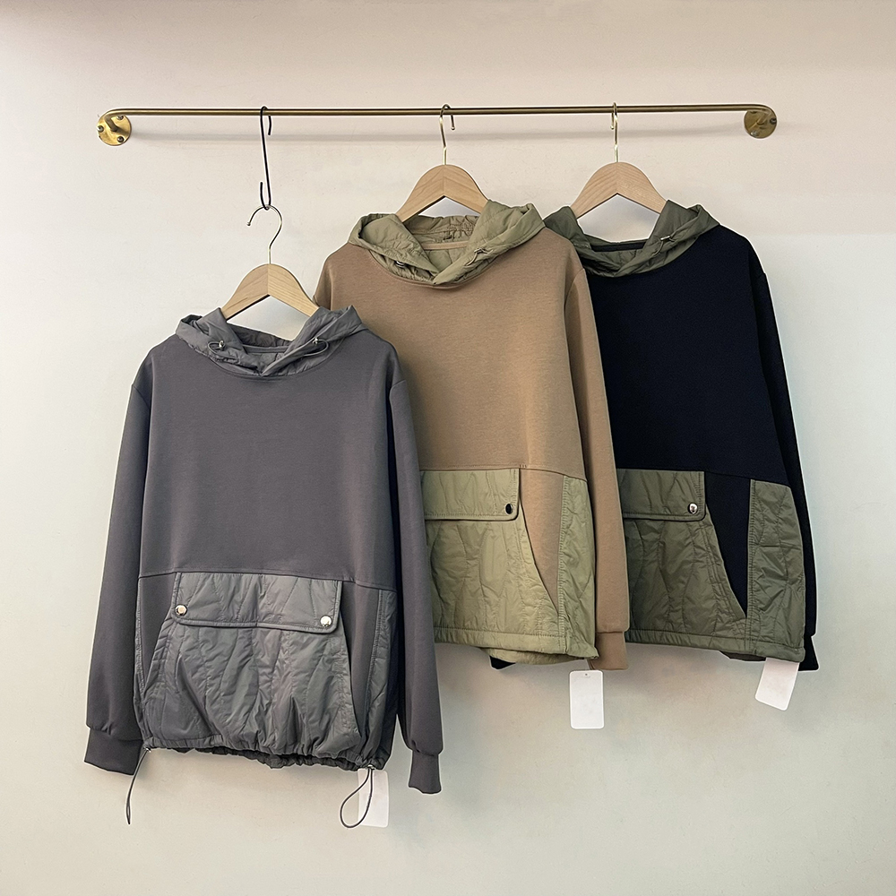異材質拼接連帽上衣,evaviva,99-AL7069,異材質拼接連帽上衣,NEWARRIVAL,流行服飾