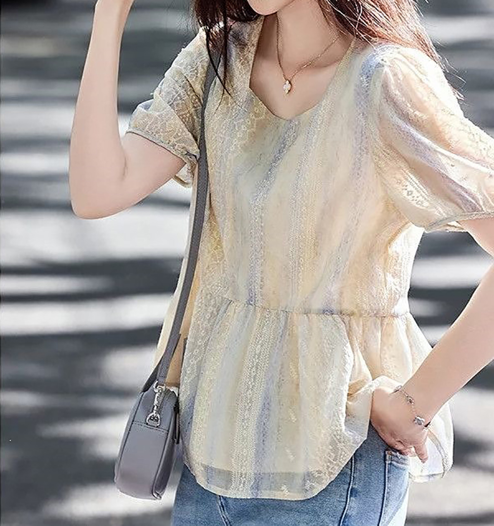 絕美漸層蕾絲刺繡上衣,evaviva,8C-GY7801,絕美漸層蕾絲刺繡上衣,領500,999免運