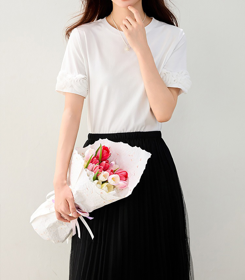 低調優雅立體花飾上衣,evaviva,8C-GO7838,低調優雅立體花飾上衣,周新品優惠,NEWARRIVAL