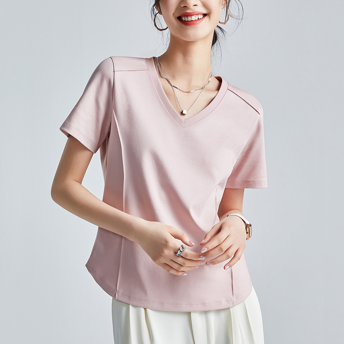 簡約百搭顯瘦線條上衣,evaviva,8C-FR7860,簡約百搭顯瘦線條上衣,周新品優惠,NEWARRIVAL