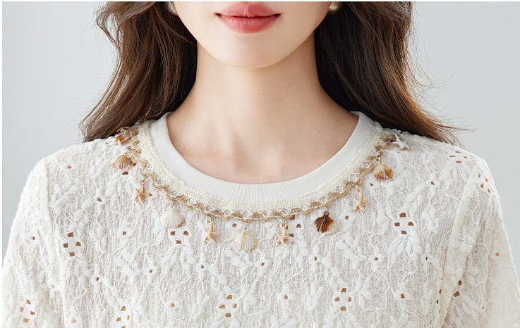 渡假風鏤空刺繡上衣,evaviva,8C-GO7908,渡假風鏤空刺繡上衣,領500,999免運
