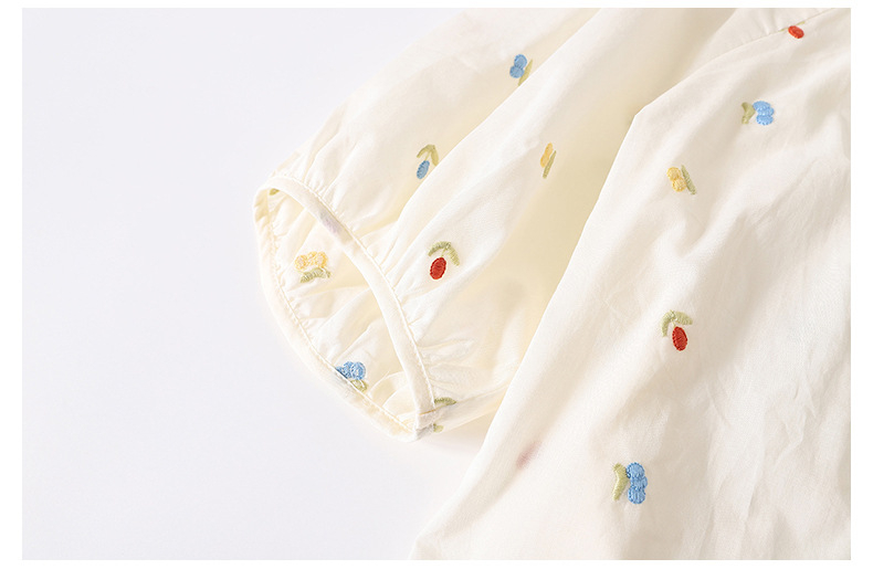 甜美刺繡小花綁帶上衣,evaviva,8C-GO7909,甜美刺繡小花綁帶上衣,領500,999免運