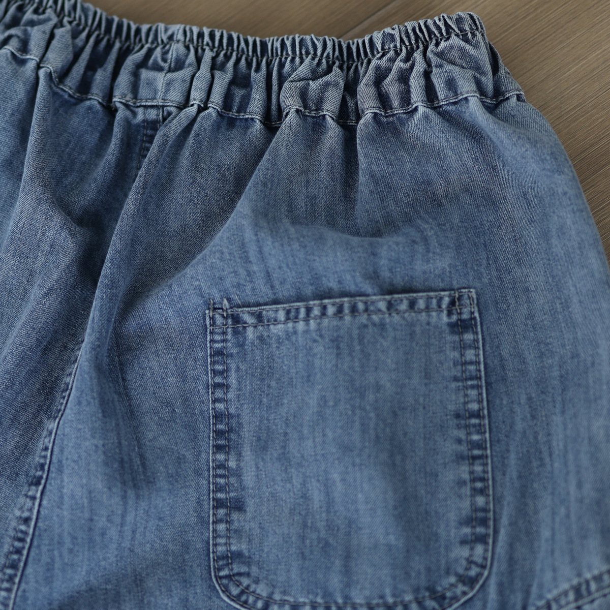 文青風格刺繡牛仔寬褲,evaviva,8C-EA7926,文青風格刺繡牛仔寬褲,領500,999免運