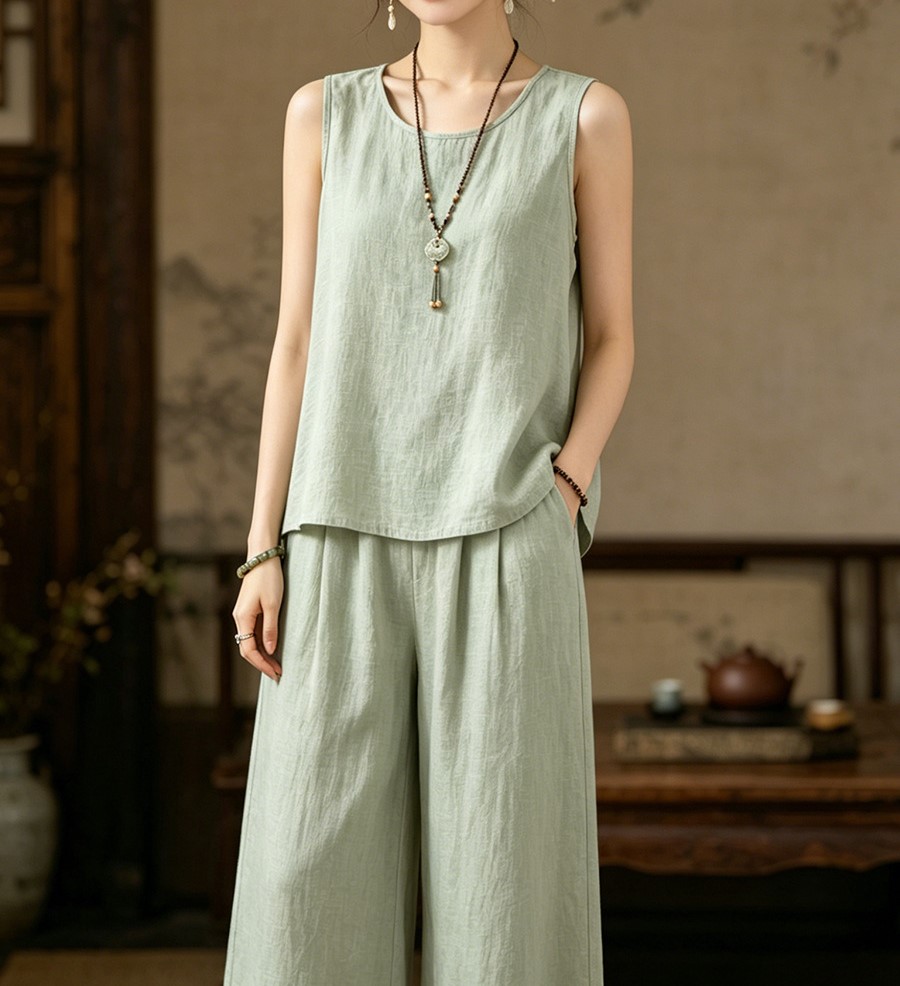 舒適棉麻簡約背心,evaviva,8C-FZ7954,舒適棉麻簡約背心,領500,999免運