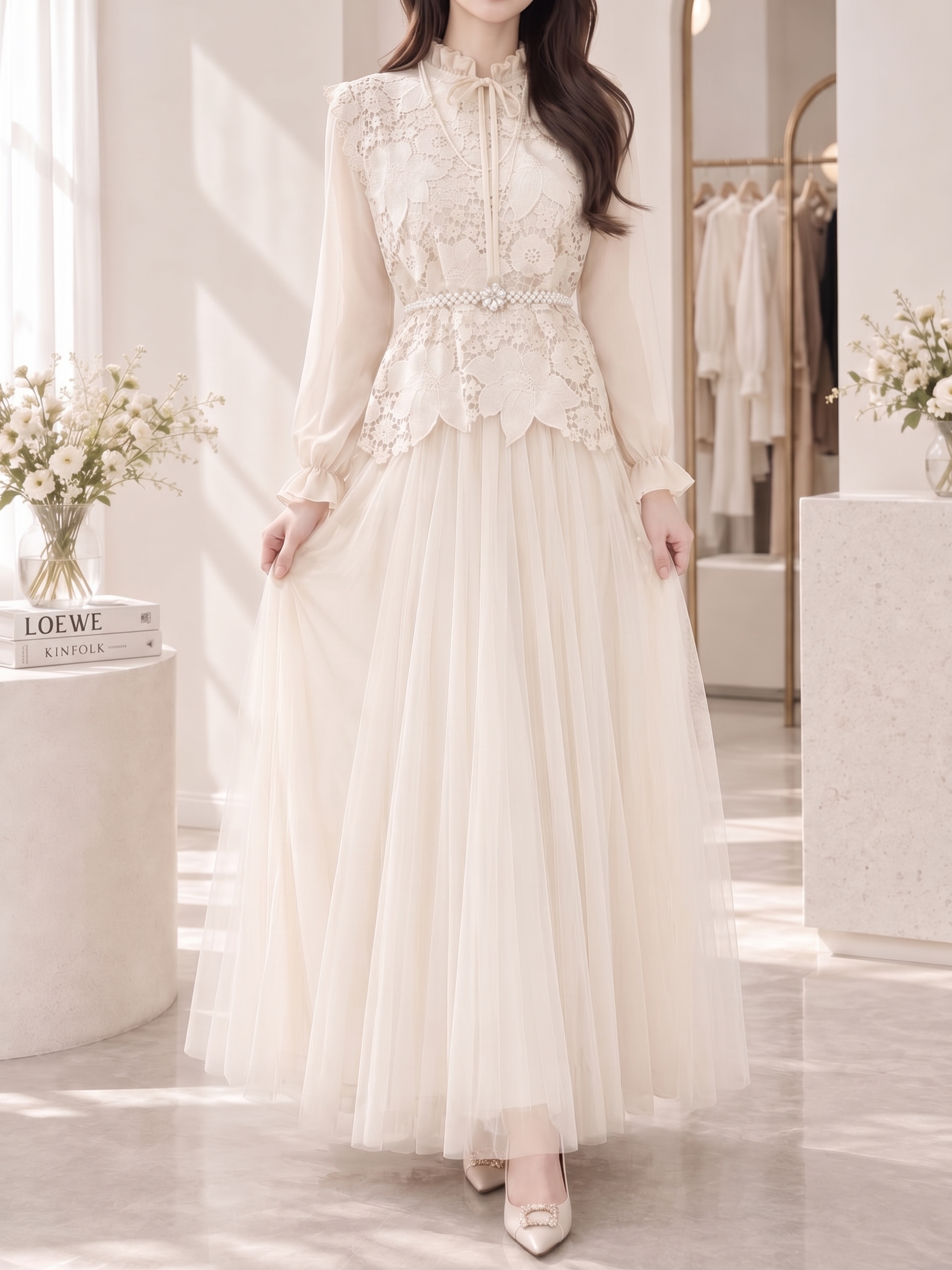 仙氣花葉洋裝背心套裝,evaviva,99-AV8034,仙氣花葉洋裝背心套裝,領500,999免運