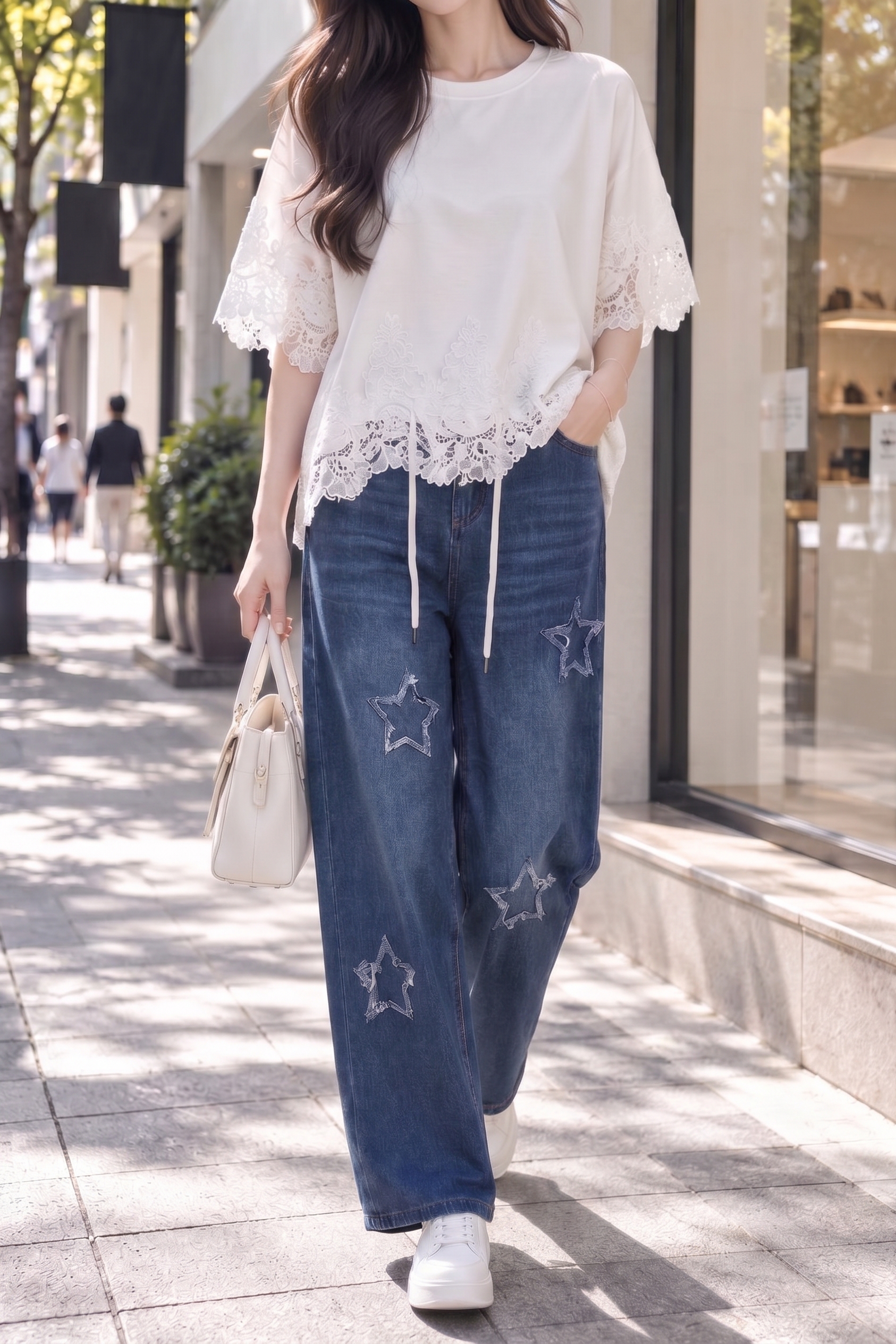 清新蕾絲寬袖上衣,evaviva,99-AV8035,清新蕾絲寬袖上衣,領500,999免運