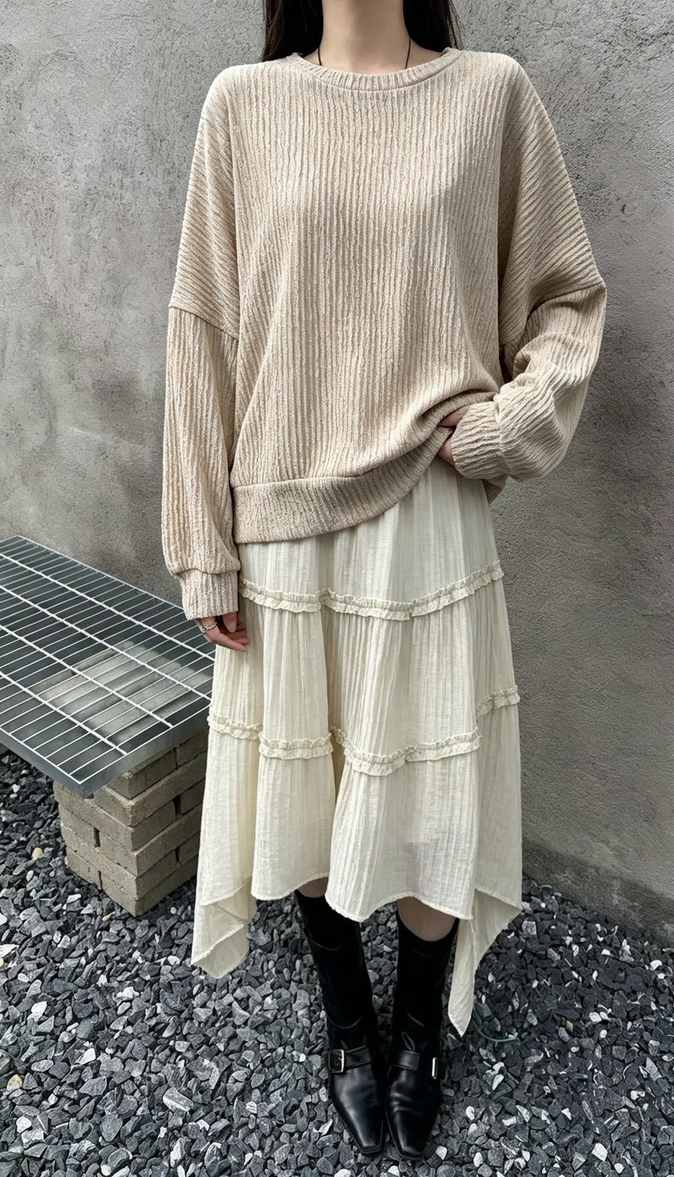 悠閒壓紋落肩針織上衣,evaviva,99-AL8059,悠閒壓紋落肩針織上衣,領500,999免運