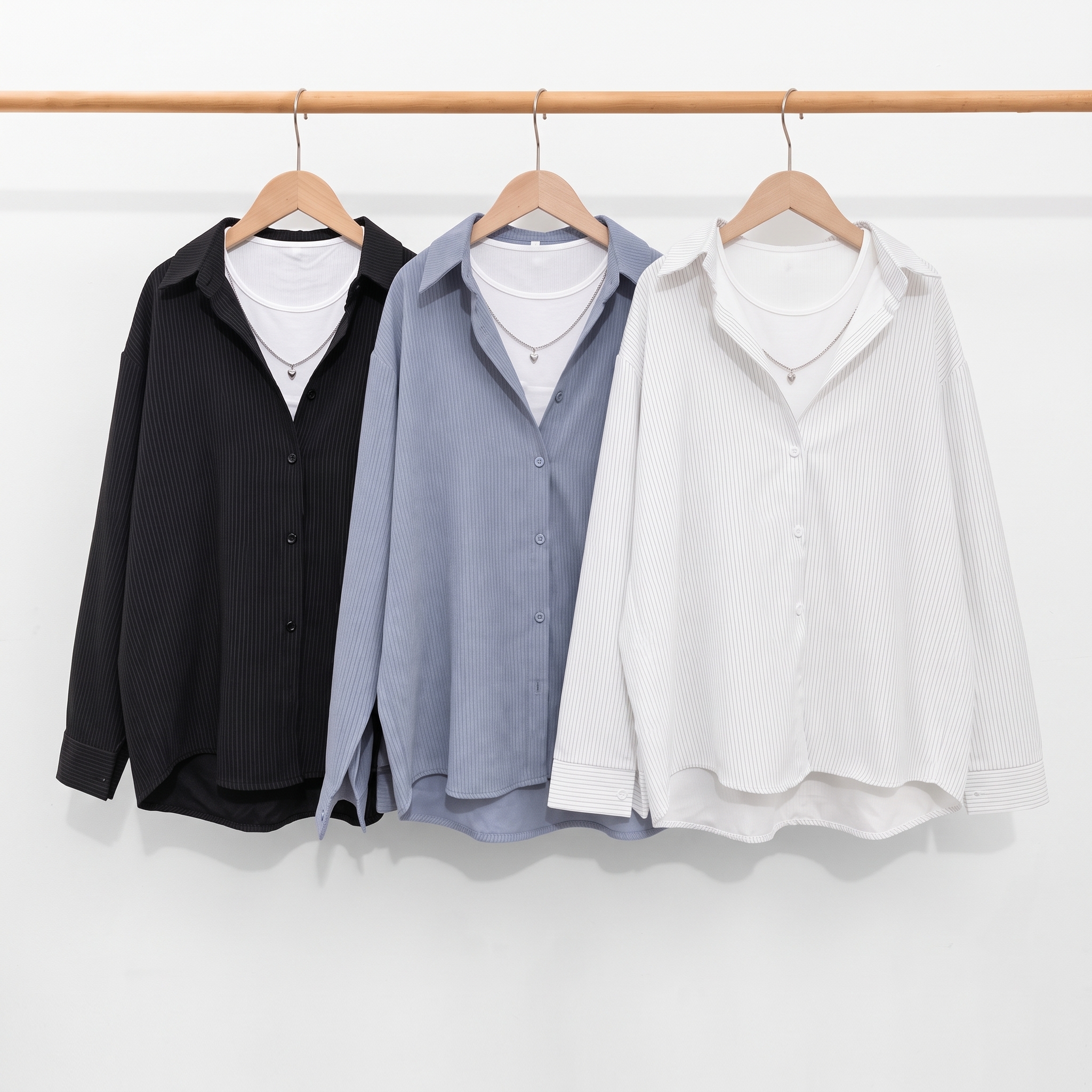 知性細條紋襯衫,evaviva,99-AV8050,知性細條紋襯衫,領500,999免運