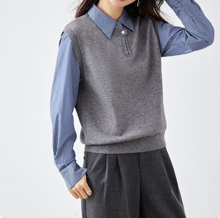 知性條紋假兩件上衣,evaviva,8C-GO8015,知性條紋假兩件上衣,周新品優惠,NEWARRIVAL