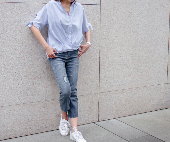 舒適線條蝴蝶結上衣