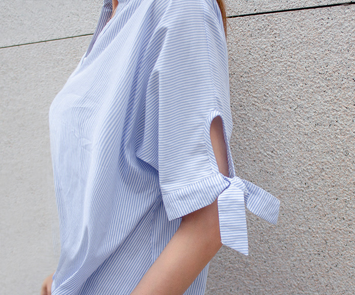 舒適線條蝴蝶結上衣