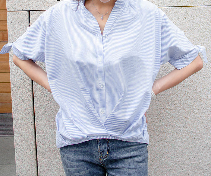 舒適線條蝴蝶結上衣