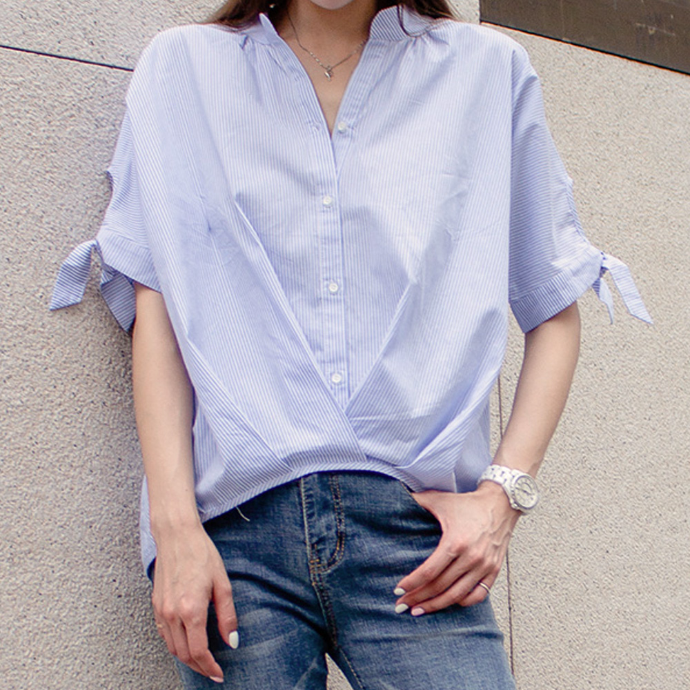 舒適線條蝴蝶結上衣