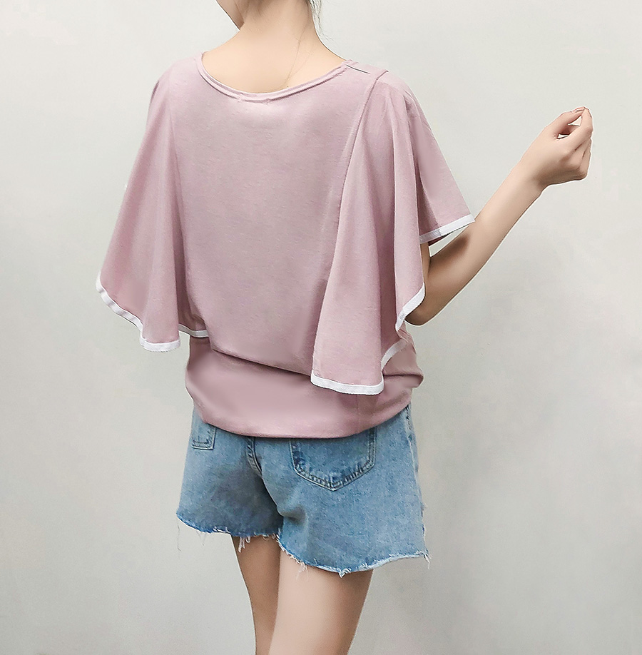 唯美自信荷葉袖上衣