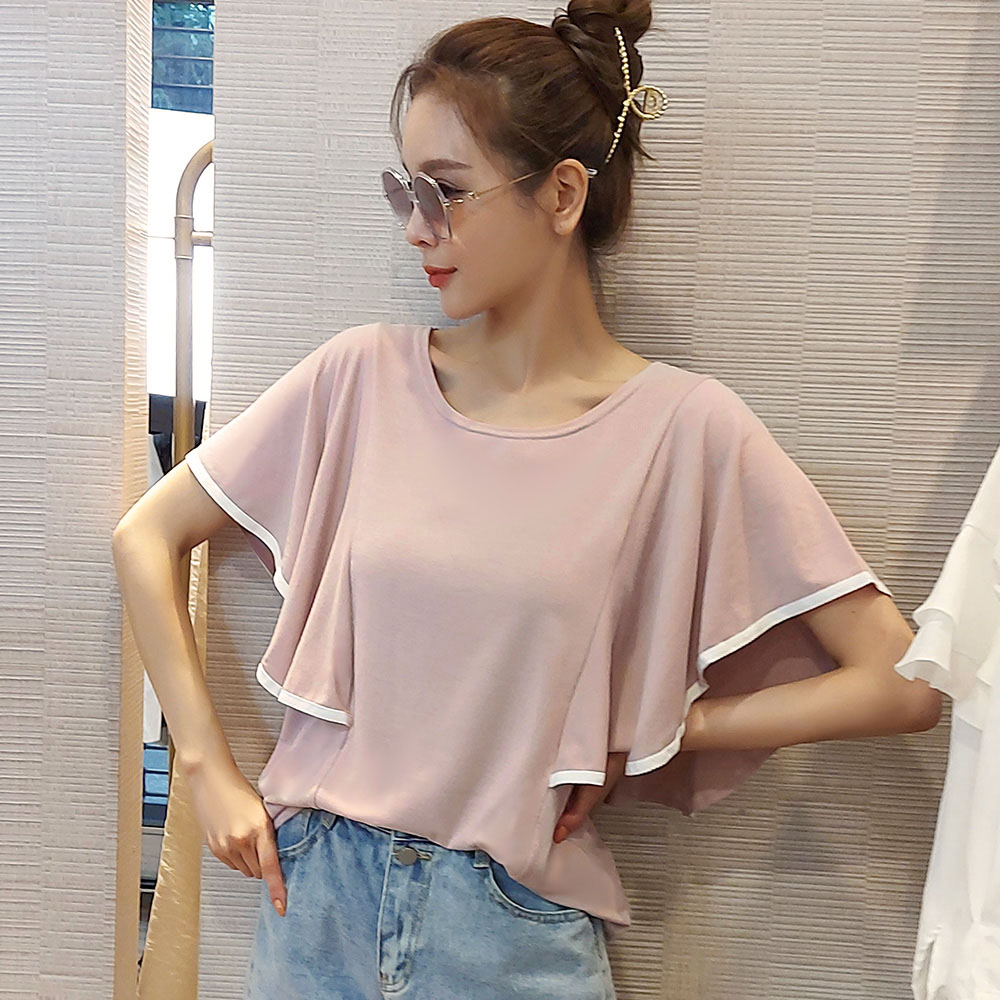 唯美自信荷葉袖上衣