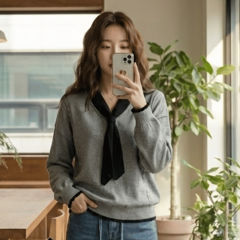 氣質學院風針織上衣