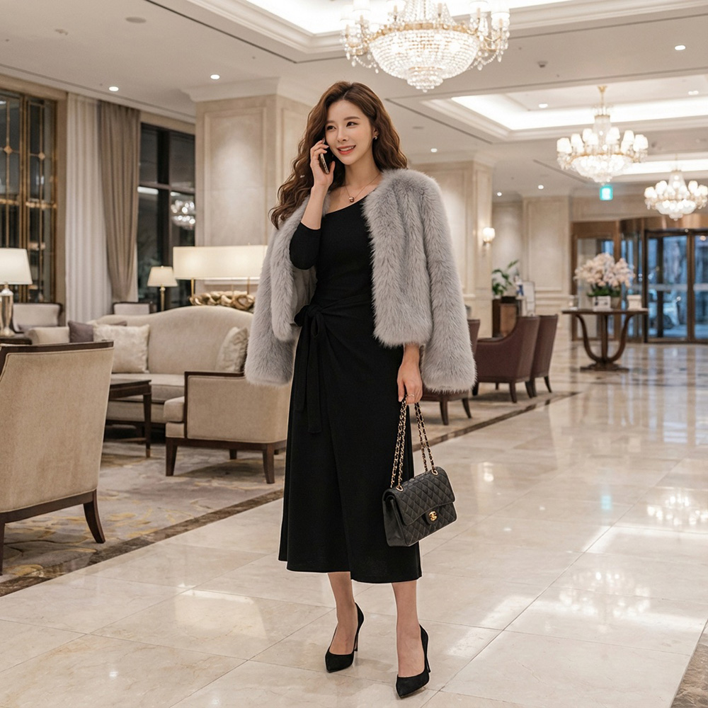 氣質檔片設計發熱洋裝