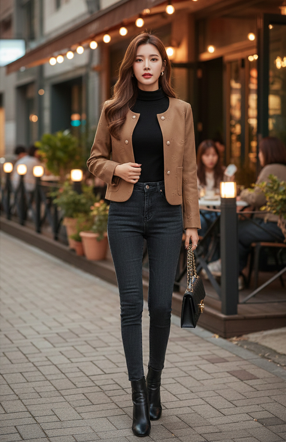 精緻立體浮雕花紋外套,BlackJ輕奢系列,99-BG7287,精緻立體浮雕花紋外套,領500,999免運