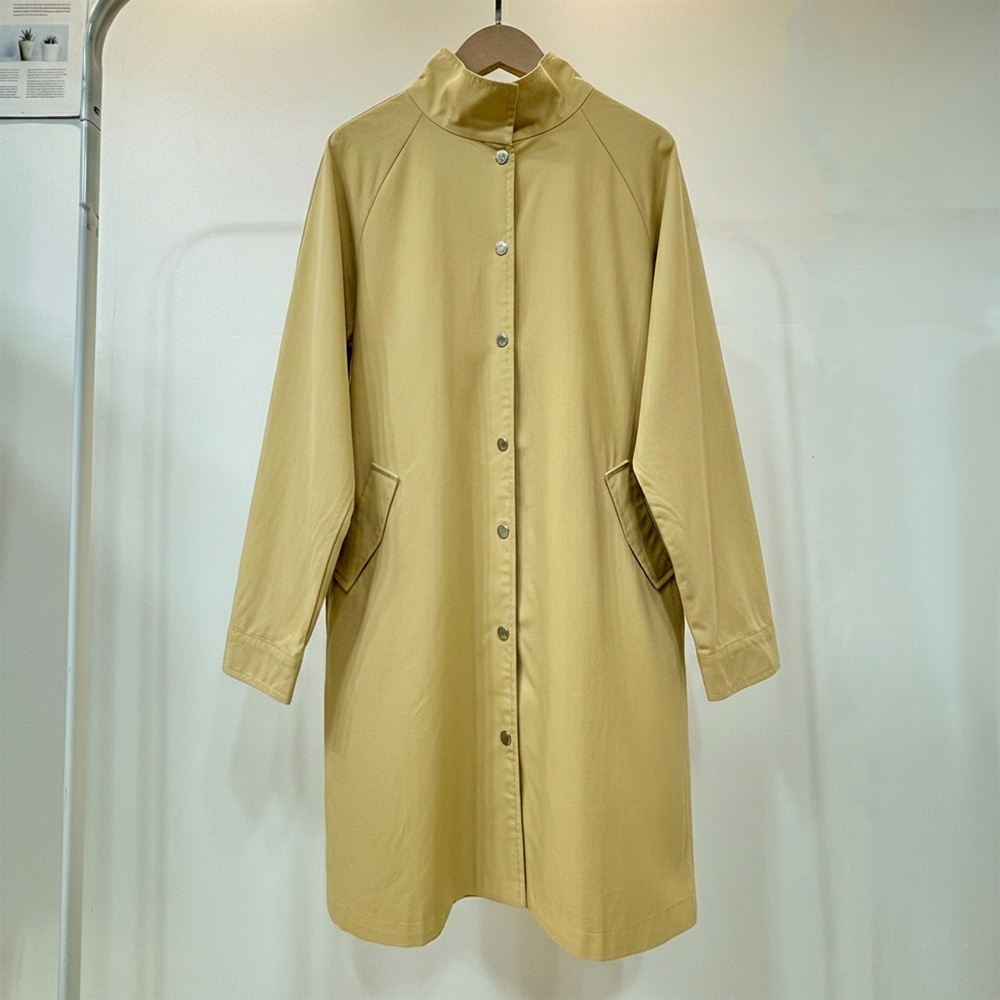 帥氣簡約側開衩風衣外套,休閒,中大尺碼,長袖,外套,風衣