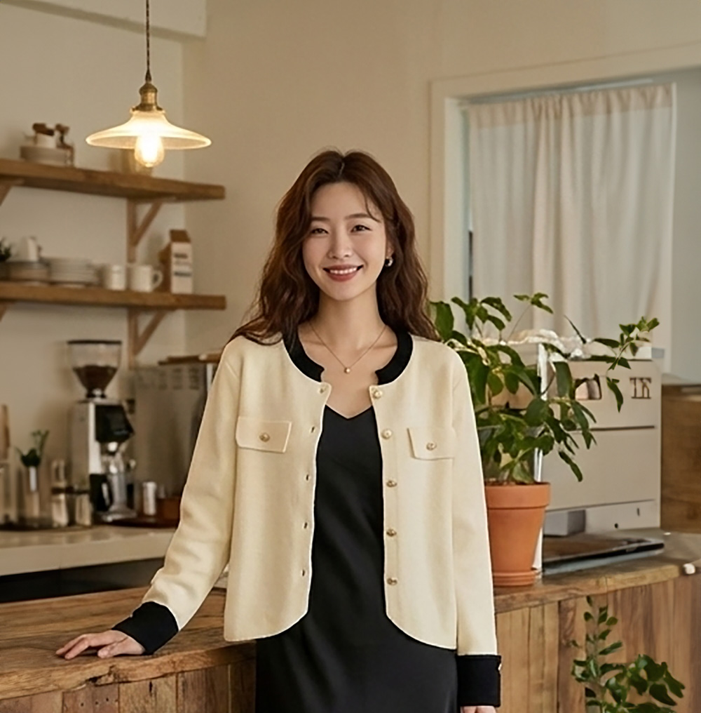 名媛小香風針織外套