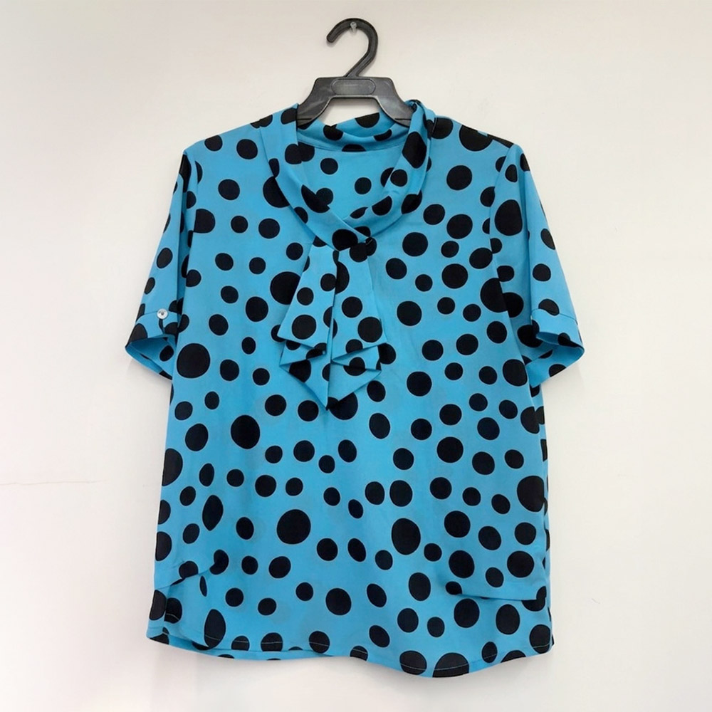 復古大圓點領結上衣,BlackJ輕奢系列,99-BG7468,復古大圓點領結上衣,周新品優惠,NEWARRIVAL