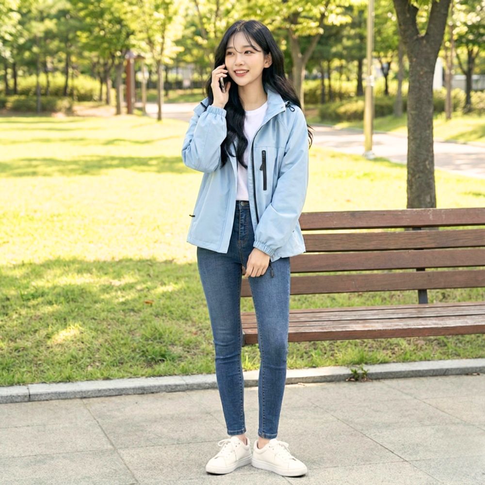 休閒素面夾克外套