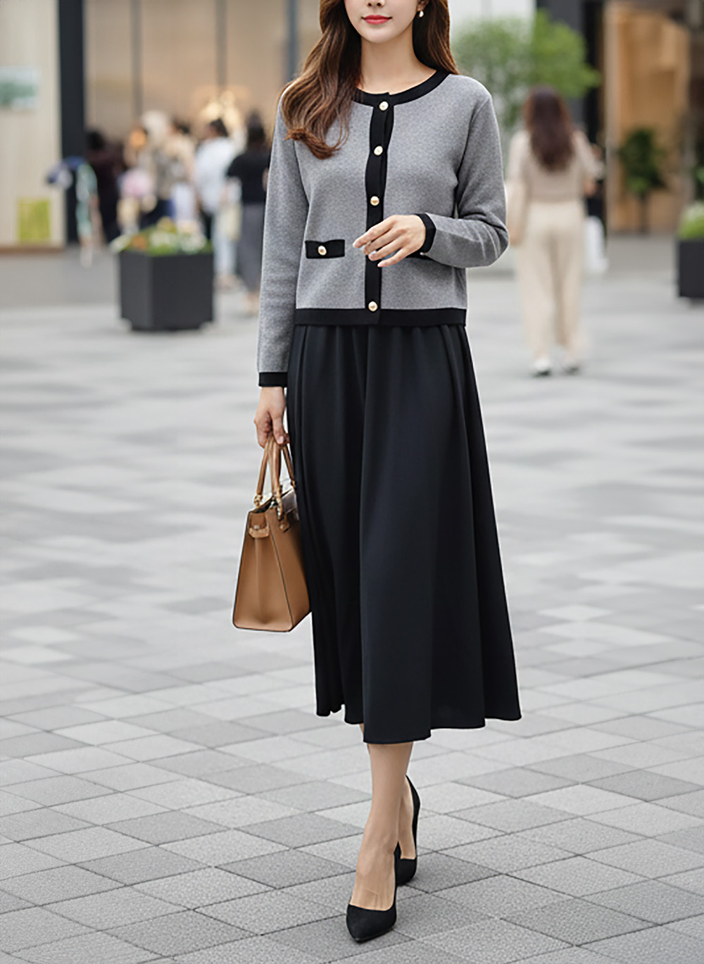 小香外套背心洋裝套裝