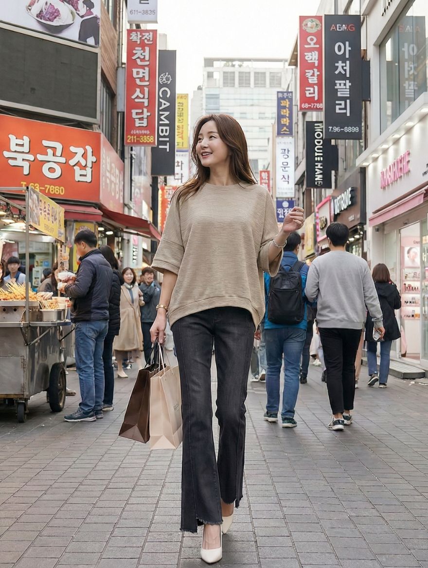 日系飛鼠袖寬鬆上衣,圓領,蝙蝠袖,典雅,優雅,顯瘦